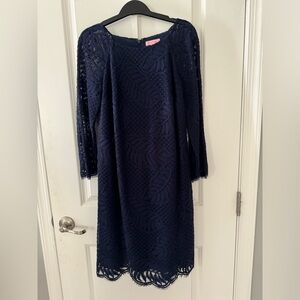 Navy Lilly Pulitzer dress.